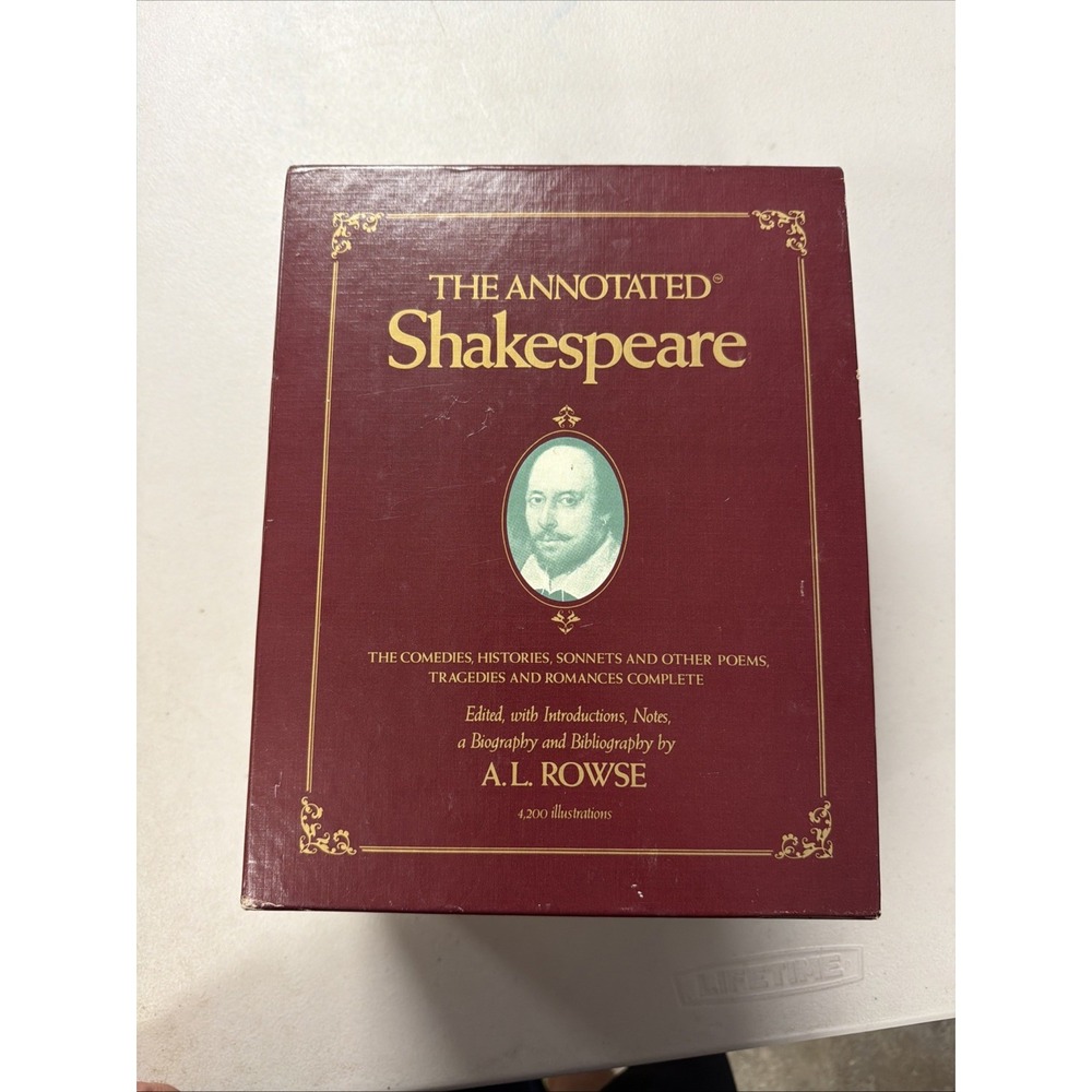 The Annotated Shakespeare 3 Volume Hardcover Box Set Edited by A.L. Rowse Potter